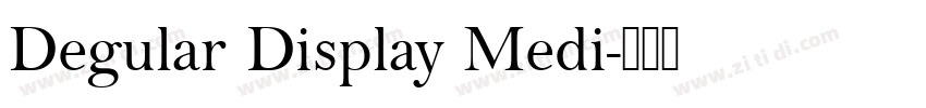 Degular Display Medi字体转换
